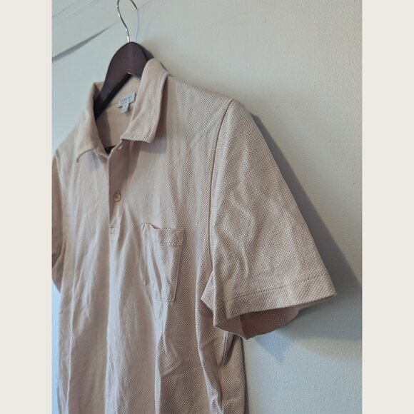 SUNSPEL - Salmon pink cotton polo shirt - Sz M - Picture 2 of 6